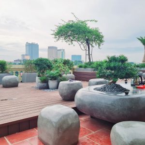 Vườn trên mái Sky garden trụ sở tầng 5 tòa nhà Bảo Việt số 8 Lê Thái Tổ, phường Hàng Trồng, Hoàn Kiếm, Hà Nội